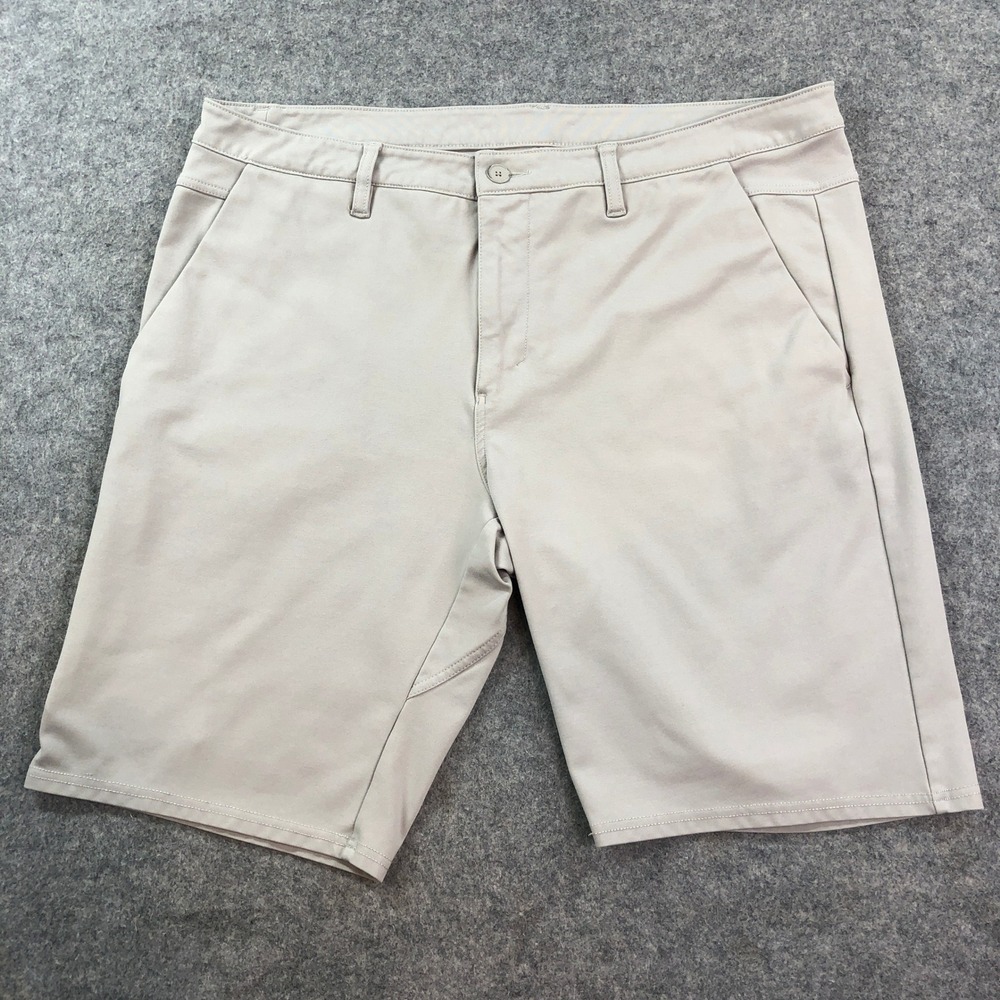 Bylt Premium Basics Mens Chino Shorts 38x10 Fawn Performance